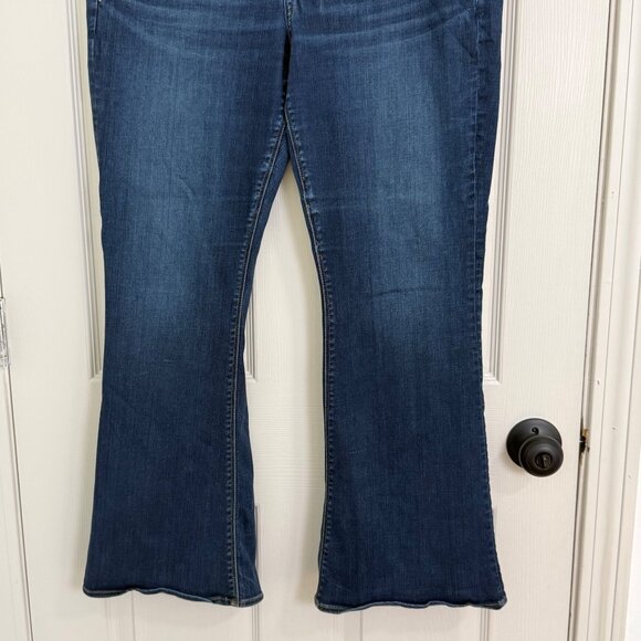 American Eagle Artist Flare Jeans Womens 18 Short Blue Stretch Boho Classic - Picture 5 of 15